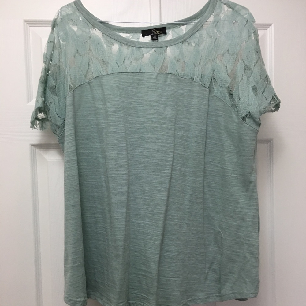 Susan Betro Mint Green w/ Lace Tee